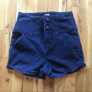 High waisted Denim shorts